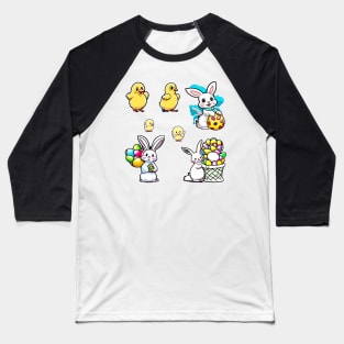 Easter Bunny Sticker Pack Baseball T-Shirt